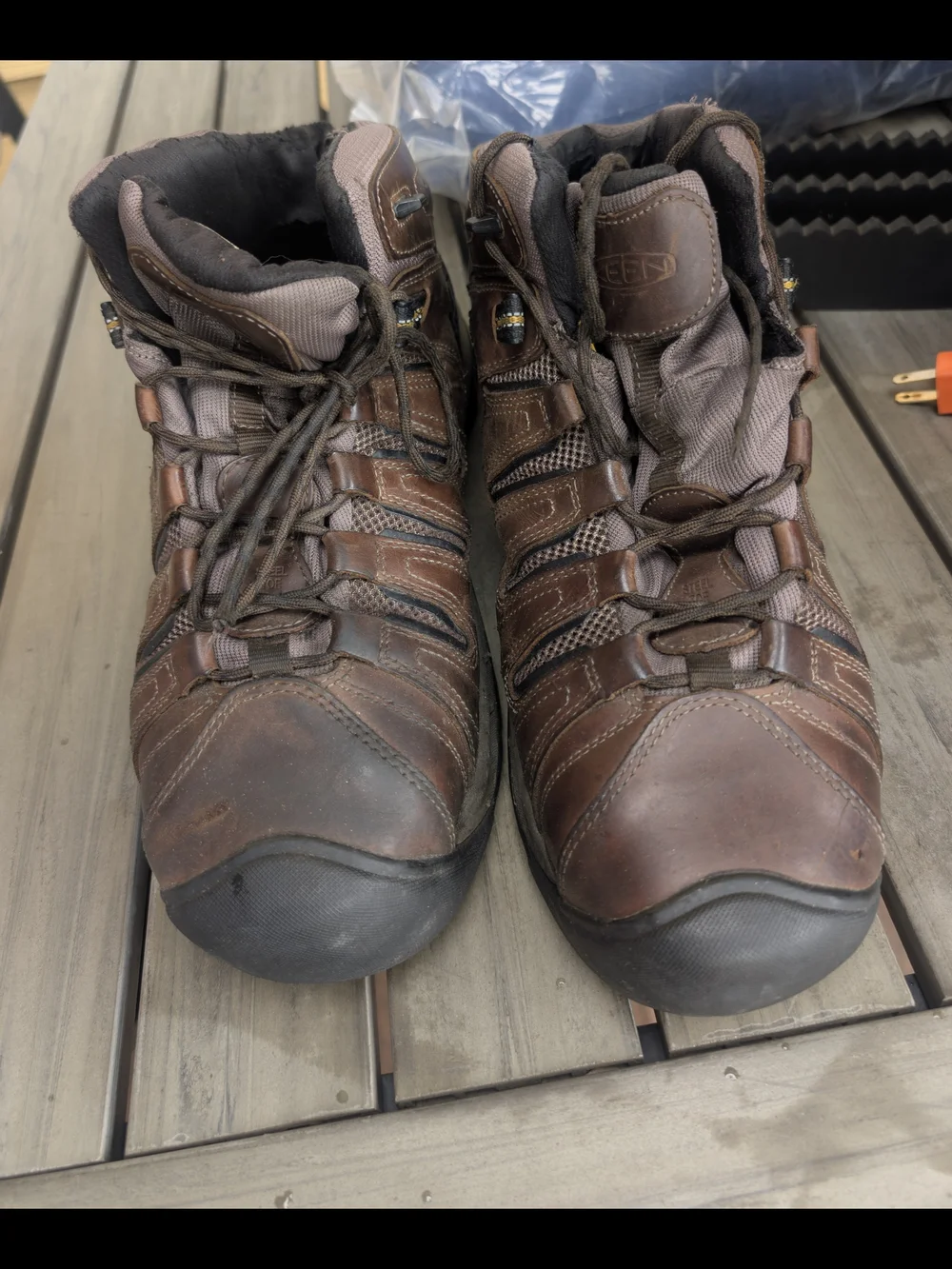 Men's Keen Steel Toe Mid Work Boots..Size 15EEE